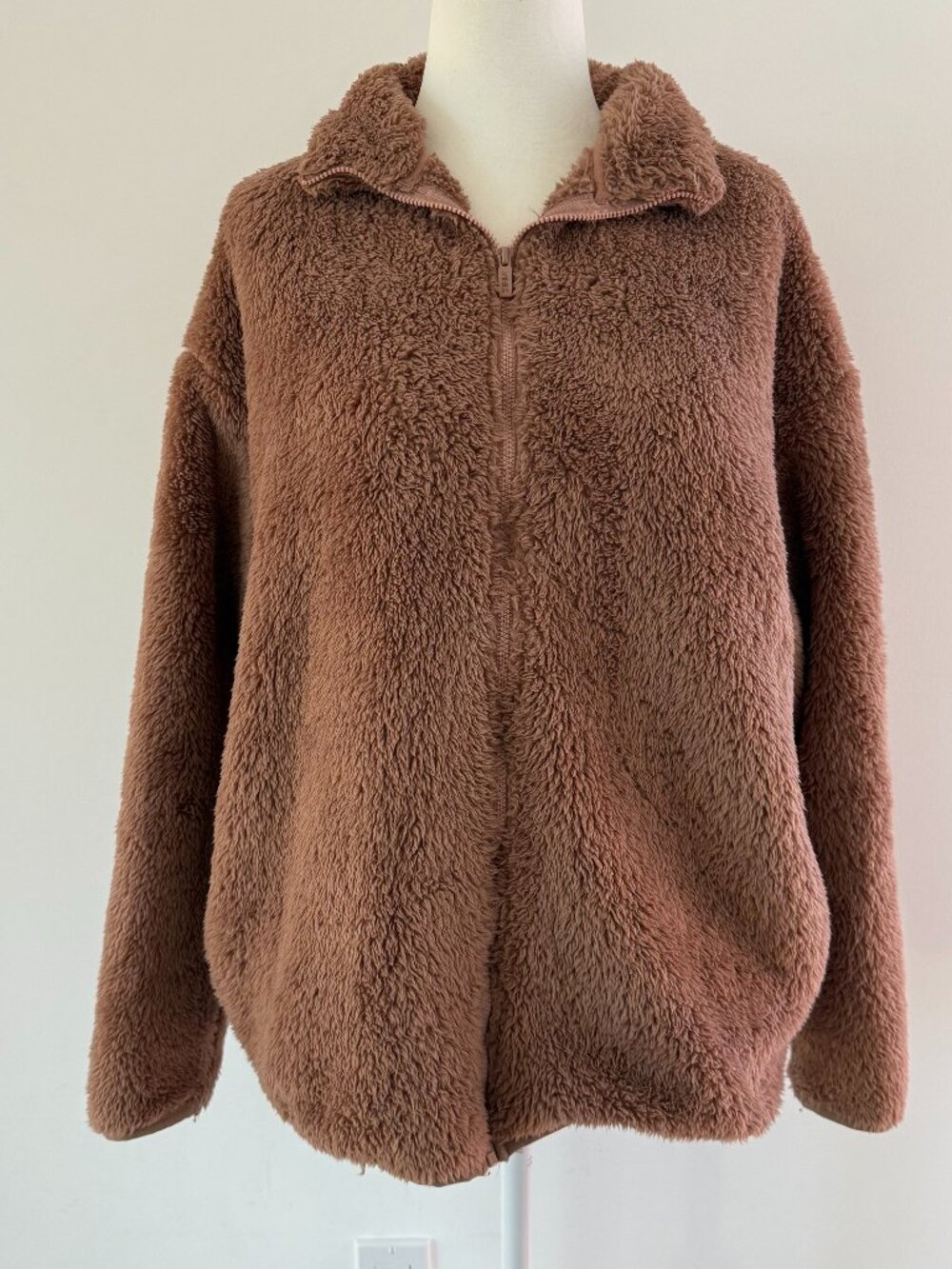 Victoria's Secret PINK Teddy Full Zip Sherpa Jacket Sweater